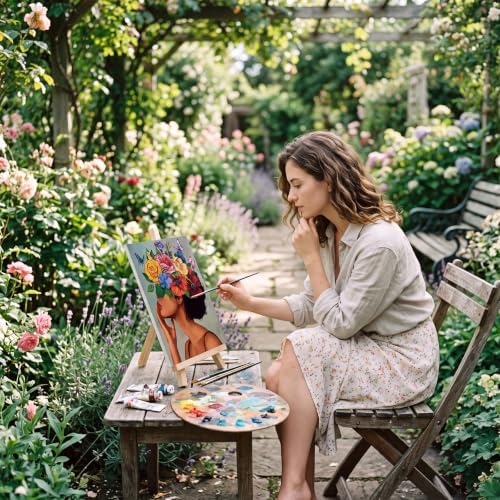 Sherr 36 Pcs Pre Drawn Canvas Painting Kits for Adults Cute Printed to Paint Set 8" x 10" Stretched Panels Artistic Women Theme Painting for DIY Art Sunmmer Date Night Party Favor - Image 6