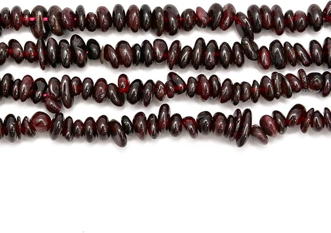 Gemstone Chips Natural Red Garnet 3-5mm Healing Crystals Waist Bracelets Necklace Kit Irregular Stone DIY Crafts Design Jewelry Making Approxi 32 inch