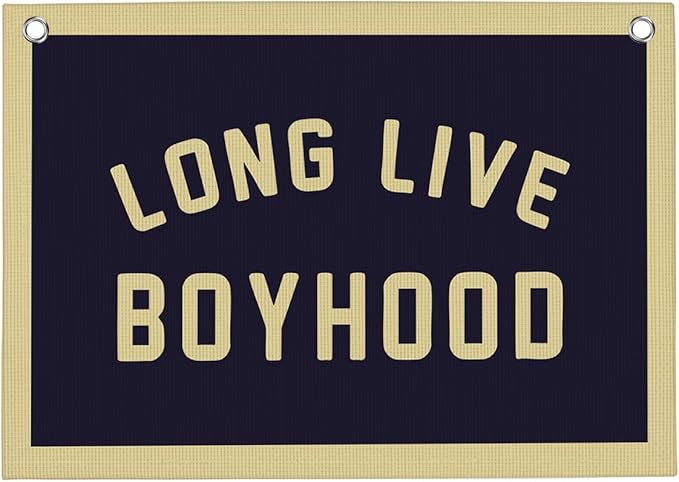 Vintage Long Live Boyhood Boys Room Playroom Wall Decor Vintage Sports Decor for Nursery Playroom Kids Bedroom Dorm Toddler Decorations 22x28 Inch