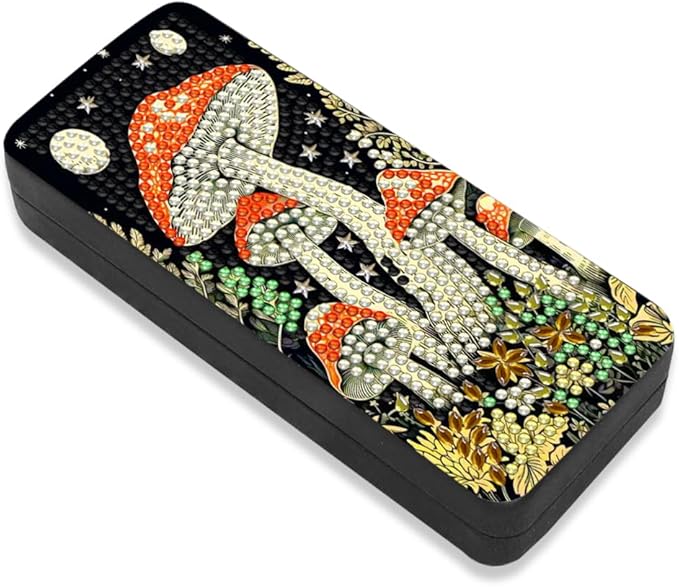Leatrice 5d Diamond Art Kits for Adults Small Diamond Painting Kit Gem Art Paint by Diamonds Dots Eyeglasses Case DIY for Beginner Women