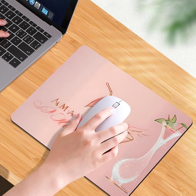 Bikinis & Martinis Texture Mouse pad, Square Waterproof and Anti Slip Mouse pad for Office laptops