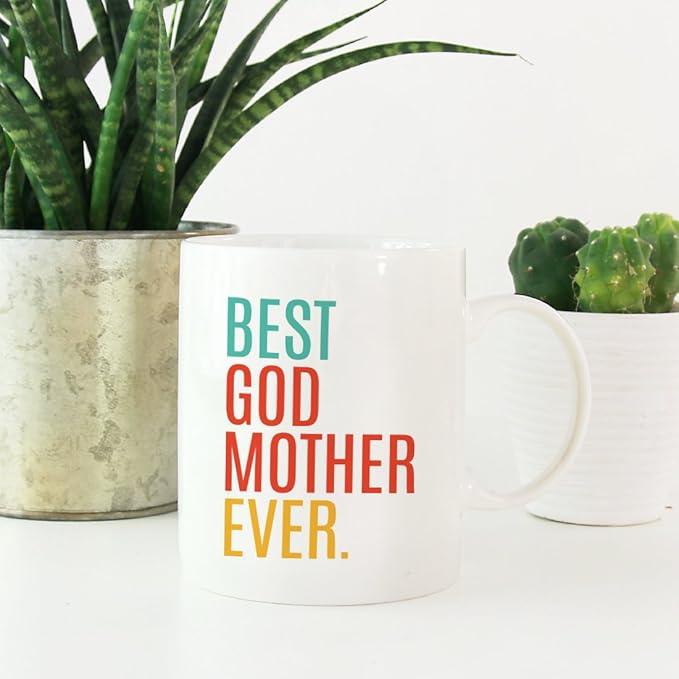 Andaz Press 11oz. Coffee Mug Birthday Gift, Best Godmother Ever, 1-Pack