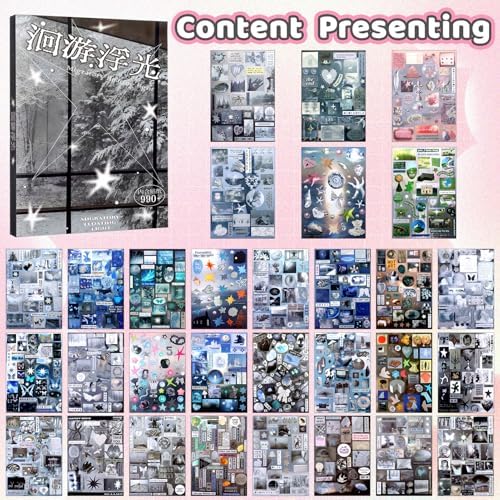 990Pcs Japanese Sticker Book for Journaling Adult, Cute Scrapbook Stickers - Image 4