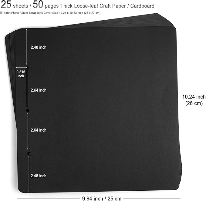 Photo Album DIY Scrapbook, 10x10 inch 50 Pages Vintage Leather Cover Three-Ring Binder Love Picture Booth Albums with 408pcs Self Adhesive Photos Corners for Memory Keep, Heart (Jasper Green)