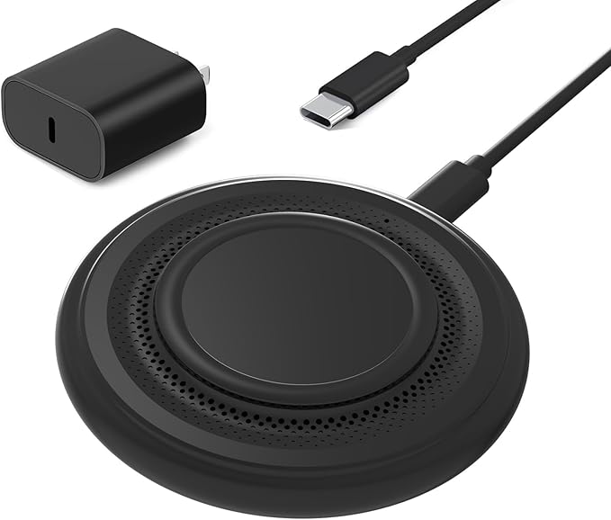 Wireless Charger with 20W USB C Wall Charger Block, for iPhone 17 16 15 14 13 12 Air Pro Plus Max/11/X/8, 15W Max Fast Charging Pad for Samsung Galaxy S24/S23/S22/S21/S20/Note 10/Google Pixel(Black)