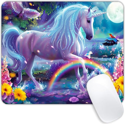 Square Mouse Pad Shining Unicorn,Gaming Mouse Pads for Desk,Soft Computer Waterproof Non-Slip Mouse Mat