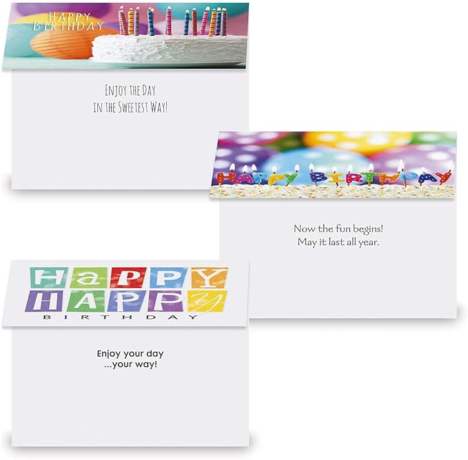 Current Festive Mega Birthday Greeting Card Value Pack – Set of 36 (18 Designs), Large 5 x 7 inches, Envelopes Included