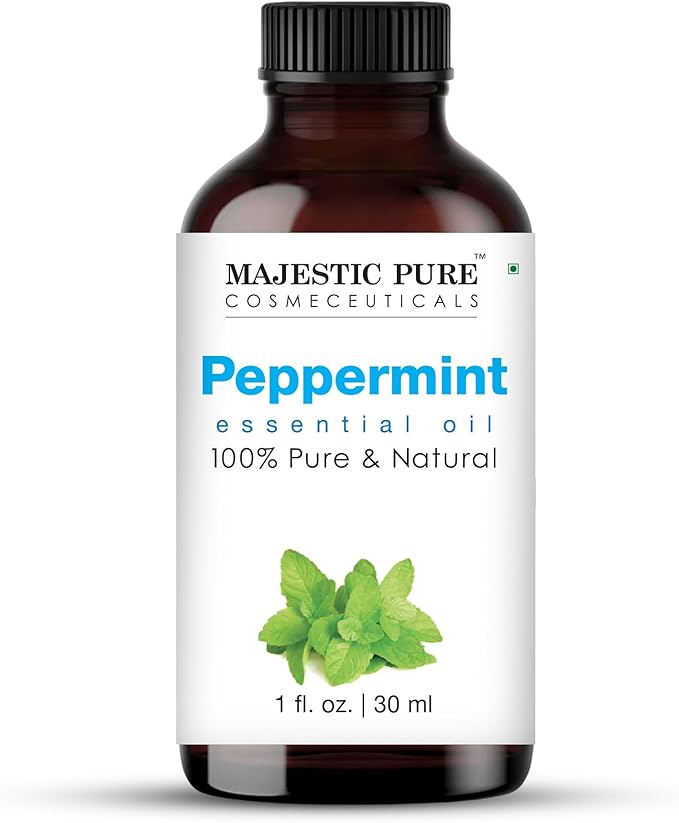 Majestic Pure Peppermint Essential Oil - 100% Pure Peppermint Oil for Aromatherapy, Massage & Topical Uses, Perfect for Diffuser & Essential Oil Diffuser - 1 Fl OZ