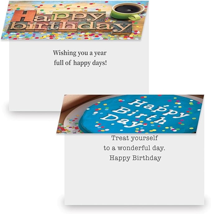Current Photo fun Birthday Greeting Cards - Set of 20 (2 each of 10 Designs), 5 x 7 Inches, Sentiments Inside, Envelopes Included, Assortment Set
