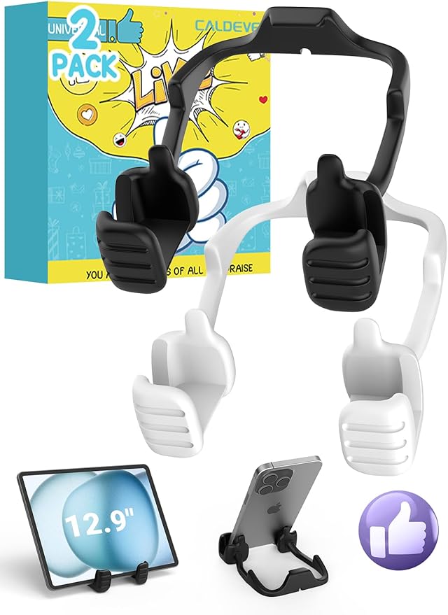 Stocking Stuffers for Teens Boys Men Adults Gifts for Kids: Tablet Stand Thumbs Up Lazy Cell Phone Stand Holder for Desk Funny Birthday Gifts for Women Dad Husband Guys Ideas Gifts for Christmas