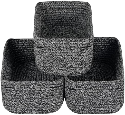 CubesLand Baskets for Organizing,Small Woven Storage Baskets for Shelves by CubesLand