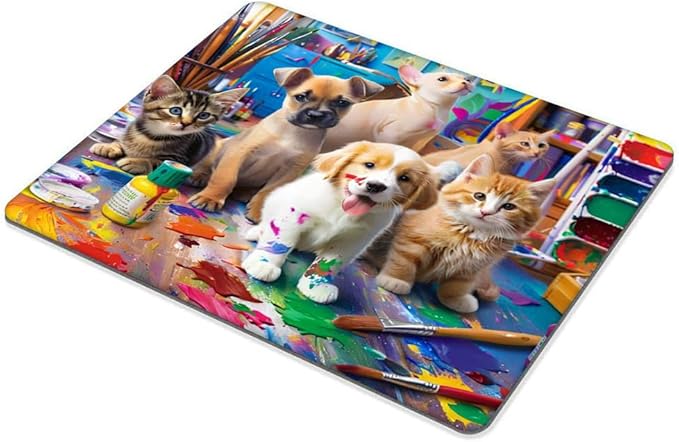 Square Mouse Pad Interesting Puppy (2),Gaming Mouse Pads for Desk,Soft Computer Waterproof Non-Slip Mouse Mat
