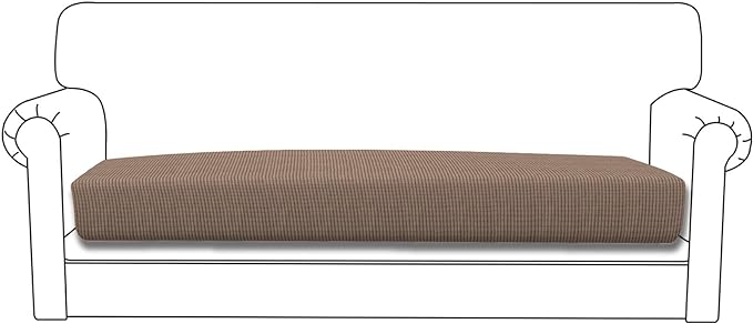 Easy-Going Stretch Cushion Cover Sofa Cushion Furniture Protector Sofa Seat Sofa slipcover Sofa Cover Soft Flexibility with Elastic Bottom(Sofa Cushion, Camel)