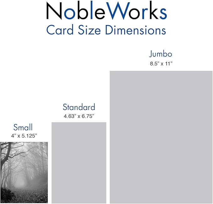 The Best Card Company - 20 All Occasion Blank Greeting Cards (4 x 5.12 Inch) - Monocolor Photos (10 Designs, 2 Each) - Misty Woods AM7167OCB-B2x10