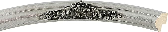 OVALCREST Round Beveled Wall Mirror for Home Decor - Contessa Style - Silver Spray - 16x16 Outside Dimensions