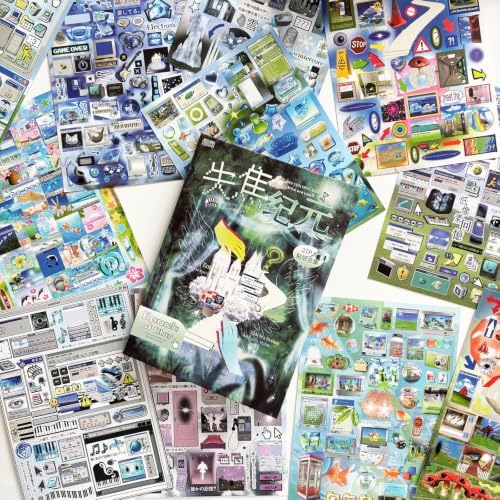Dreamcore Japanese Sticker Book for Journaling Supplies, Stickers for DIY - Image 3