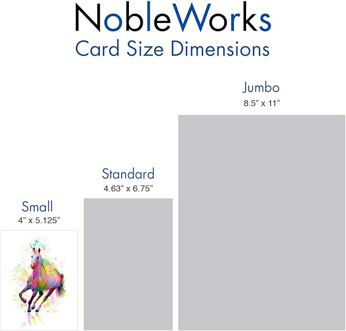 The Best Card Company Assorted Watercolor Blank Greeting Card Box Set - Incl. 10 Notecards + Envelopes, 20 Unique Designs for Thank You, Invitations, More - Funky Rainbow Unicorns AM6748OCB-B2x10-NB