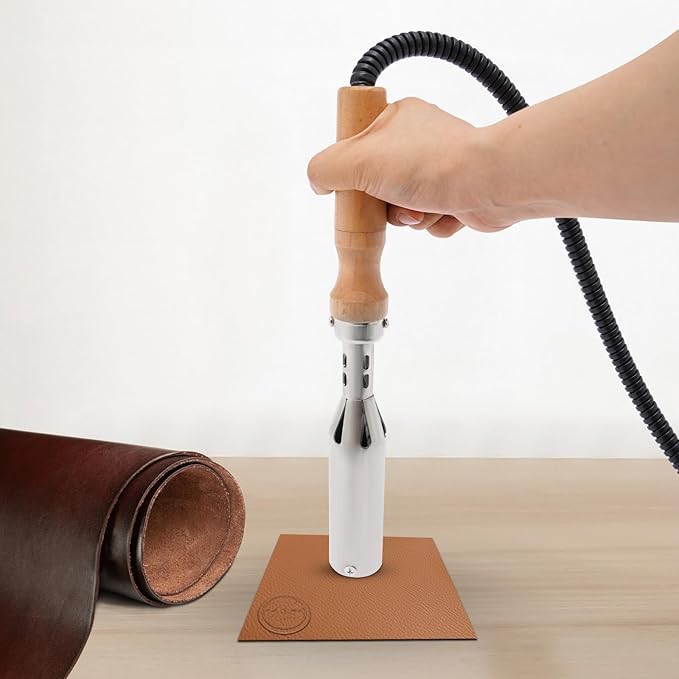 Handheld Hot Stamping Machine, 110V 1.4'' Leather Embossing Machine 300W Electric Iron for Wood Durable Custom Metal Branding Iron Stamps Wedding Stamps for Wood Paper Plastic