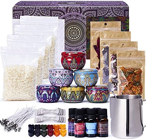 Lucky Goddness Candle Making Kit, Candle Making Supplies with Soy Wax for Candle Making Beginners by LuckyGoddness
