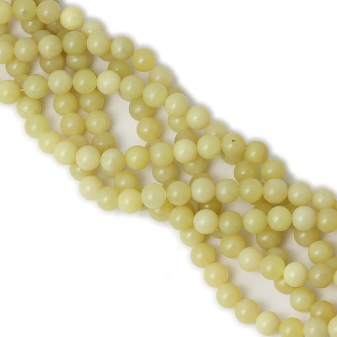 35PCS 10mm Natural Yellow Lemon Jade Gemstone Round Loose Beads for Jewelry Making DIY Findings 1 Strand 15"