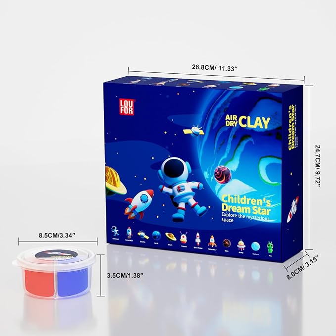 Air Dry Clay Kits - Modeling Clay for Kids, Ultra Light & Soft, Safe & Non-Toxic, 12 Boxes DIY Model Magic Clay with Sculpting Tools & Tutorials, Creatible Art Crafts Toys Gifts Boys Girls
