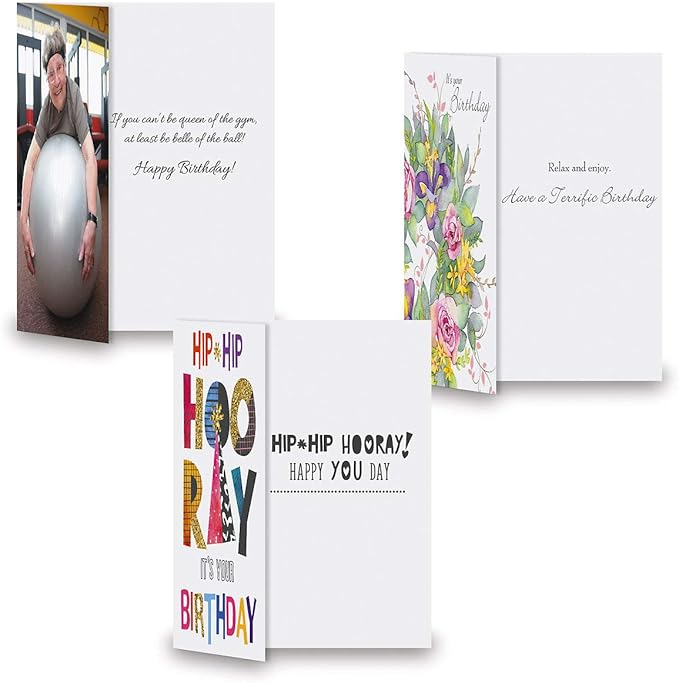 Current Festive Mega Birthday Greeting Card Value Pack – Set of 36 (18 Designs), Large 5 x 7 inches, Envelopes Included