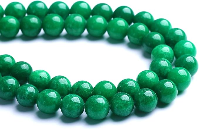 90PCS 8MM Natural Stone Green Cloudy Jade Spacer Loose Beads for Jewelry Making DIY Bracelet Necklace