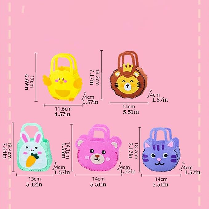 Sewing - Handbag Childrens Sewing Kits | Educational DIY Crafting Set | Sewings Handbag Set | for Beginners Girls Craft Lovers DIY Enthusiasts Birthday Classroom Activity Homeschooling