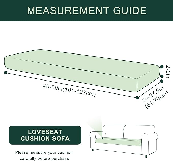 CHUN YI Medium Couch Cushion Cover Stretch for Loveseat, Sofa Seat Slipcovers for Pets, Suitable for Armchair Loveseat Sofa with Spandex Jacquard Washable Fabric(Medium,Brick)
