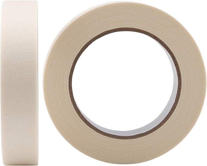 Lichamp Masking Tape 1 inch, 10 Pack General Purpose Masking Tape Bulk Multipack for Basic Use, 1 inch x 55 Yards x 10 Rolls (550 Total Yards)