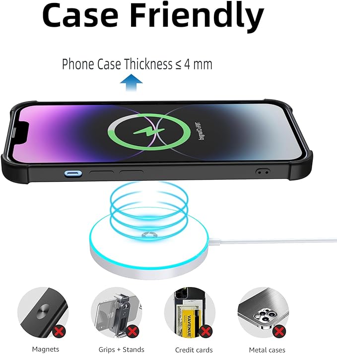 for MagSafe Charger with LED Ambient Light, 15W Magnetic Wireless Fast Charging Pad Magnet Quick Charger for iPhone 17 16 15 14 13 12 Air Pro Max Plus mini/AirPods 2 3 Pro, USB-C/A Ports, White