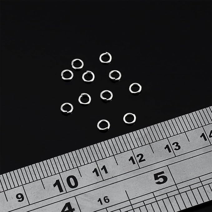 925 Sterling Silver Jump Rings 0.6x3.5mm 100pcs for Jewelry Making Findings