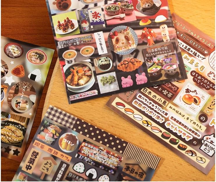 Alideco 30pcs Scrapbook Stickers Vintage Cakes Cuisine Desserts Sticker Book for Adults Sticker journaling Stickers for Scrapbooking (guguaixiaowu) - Image 5