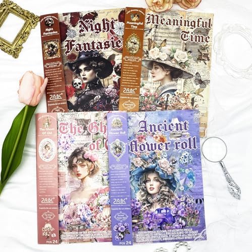Journal Sticker Book for Adults, 568pcs Pre-Cut Junk Journal Stickers for Scrapbooking Supplies Vintage Washi Stickers for Journaling Aesthetic Scrapbook Supplies for Women, Ephemera Sticker Book - Image 7