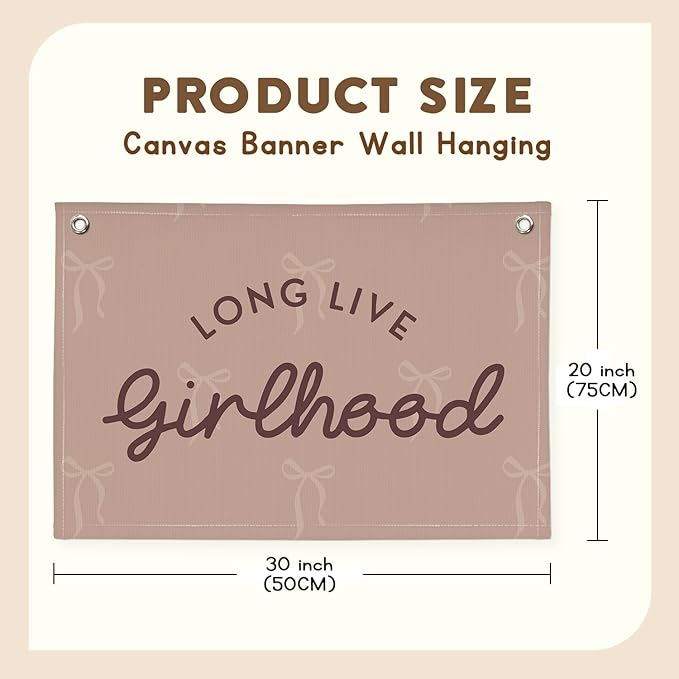 Pink Girls Room Decor，Vintage Coquette Bow Hanging Linen Banner Flag for Baby Girls Nursery Teen Girl Bedroom Dorm Decorations Kids Toddler Room Nursery Playroom Wall,girlroom