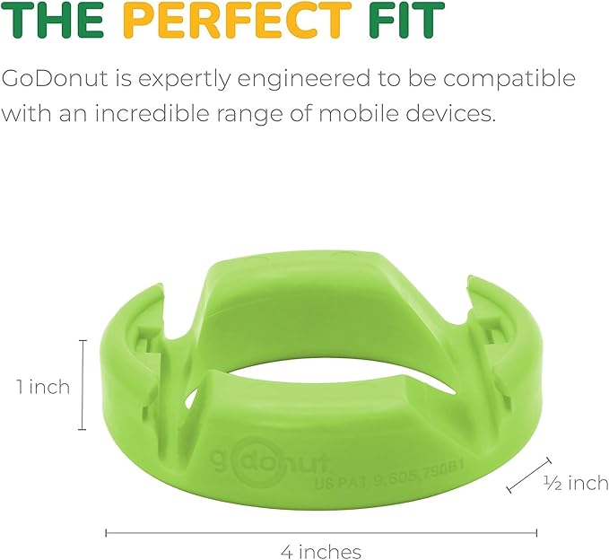 GoDonut – Phone Stand Original – Cell Phone Holder + Tablet Stand Desk Organizer – Compatible with Tablet, iPhone 17 16 15 14 Pro Max, Android & Most Smartphones - Lime Green