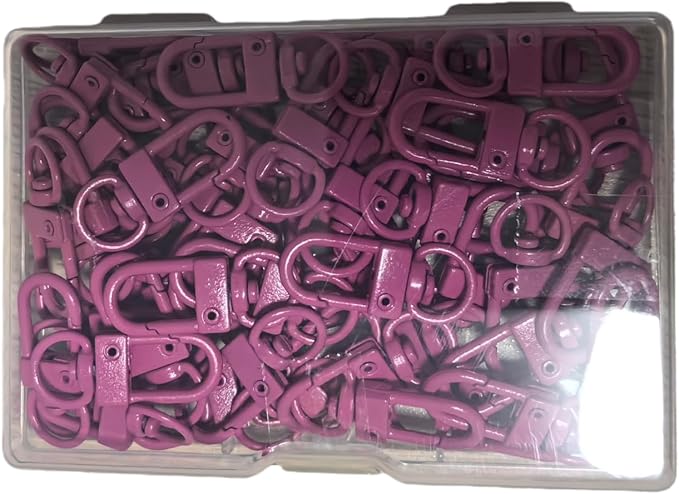KJML DIY Keychain clip 60pcs Swivel Snap Lobster Claw Keychain Clasps Lanyard Hardware Key Chain Hooks for Bag Charm