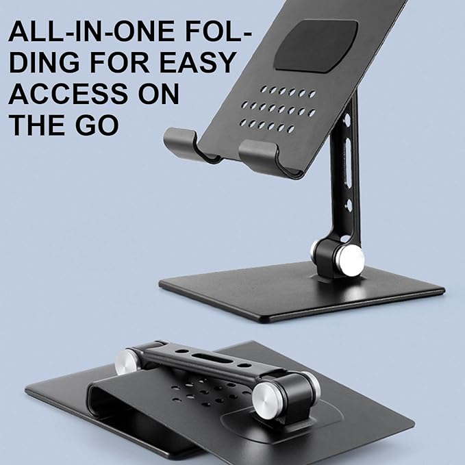 Rotating Mobile Stand Foldable Desktop Holder Adjust Holder for Devices Suitable for Work Study Travel Use Stable Stand