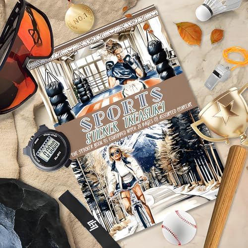 Snycler Sports Girl Theme Sticker Scrapbooking Supplies for Junk Journal, 20 Sheets PET Stickers - Vintage Journaling Stickers, Ephemera Sticker Book Pre Cut, Junk Journal Supplies, Planner - Image 2