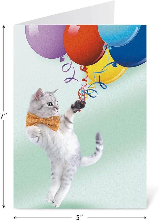 Current Kids Animal Photo Happy Birthday Greeting Card Set - Value Pack of 20 Cards for Kids With White Envelopes, 10 Designs, Large 5" x 7" Assortment