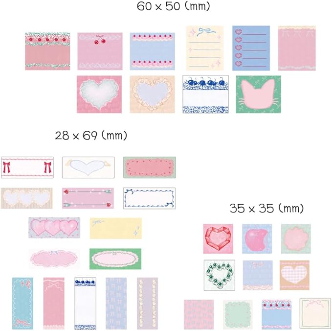 Monolike Dear Sweet Sticker Pack (102Pcs) - Variety Pack, Journal, Scrapbook, Fancy Sticker, Paper