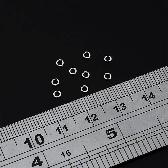 925 Sterling Silver Jump Rings 0.5x2.5mm 150pcs for Jewelry Making Findings
