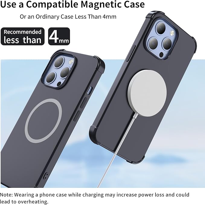 for MagSafe Charger 2 Pack 15W Magnetic Wireless Charging Pad for iPhone 17 16 15 14 13 12 Air Pro Max Plus mini/AirPods 2 3 Pro, Slim Portable Strong Magnet Quick Charger, USB-C/A Ports, White