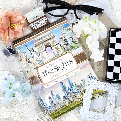 Snycler Scenic Spot Theme Sticker Scrapbooking Supplies for Junk Journal, 20 Sheets PET Stickers - Vintage Journaling Stickers, Ephemera Sticker Book Pre Cut, Junk Journal Supplies, Planner - Image 2