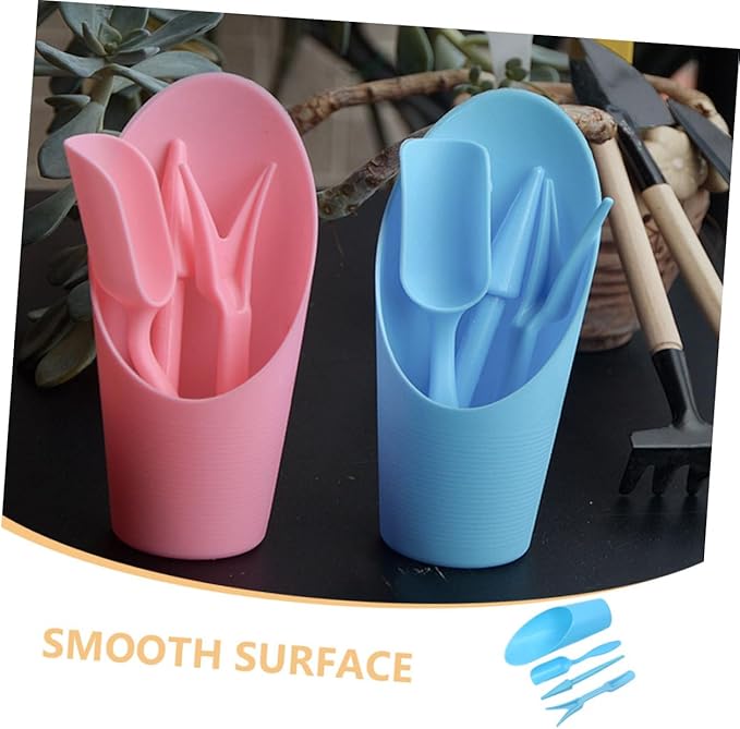 COHEALI Succulent Planting Tool Set Blue PP Succulent Hand Tool Kit for Indoor Bonsai Transplanting Gardening Accessories