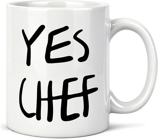 Chef Gifts Mug 11 oz, Gifts for Cooking Baking Lovers, Bread Baker Gift Coffee Cups Ceramic, Minimalist Yes Chef Ceramic Mug for Coffee Tea Hot Cocoa Home Office Work