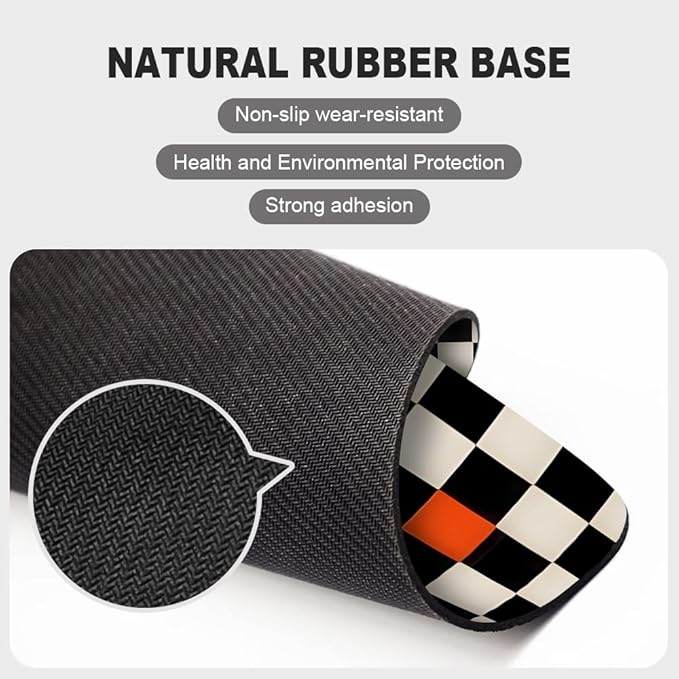 Old Skoo Retro Checkerboard Texture Mouse pad, Square Waterproof and Anti Slip Mouse pad for Office laptops