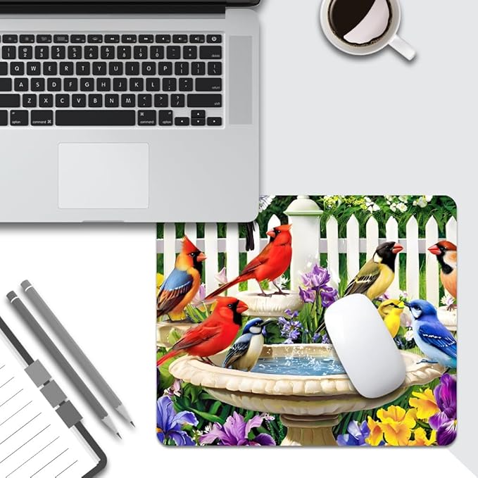 Bird Texture Mouse pad, Square Waterproof and Anti Slip Mouse pad for Office laptops