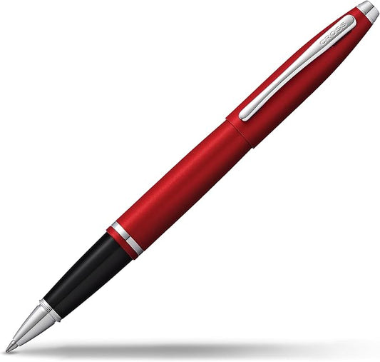 Cross Calais Refillable Rollerball Pen Presented in a Luxury Gift Box - Medium Point, Black Ink, Matte Metallic Crimson