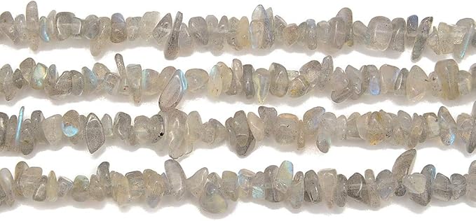 Gemstone Chips Natural Labradorite3-5mm Healing Crystals Waist Bracelets Necklace Kit Irregular Stone DIY Crafts Design Jewelry Making Approxi 32 inch